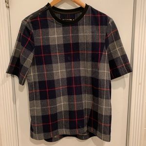 Rag & Bone Austin Plaid Short Sleeve Top Size Med